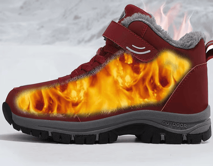 Femmes Hommes Bottes d'Hiver Doublées Déperlantes Antidérapantes Semelle Amortissante