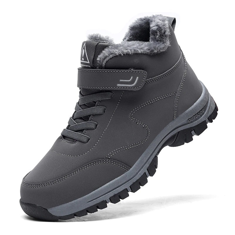 Femmes Hommes Bottes d'Hiver Doublées Déperlantes Antidérapantes Semelle Amortissante