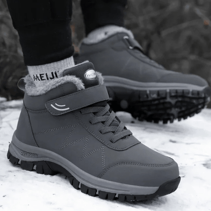 Femmes Hommes Bottes d'Hiver Doublées Déperlantes Antidérapantes Semelle Amortissante