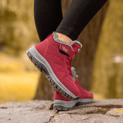 Femmes Hommes Bottes d'Hiver Doublées Déperlantes Antidérapantes Semelle Amortissante