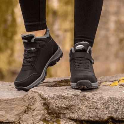 Femmes Hommes Bottes d'Hiver Doublées Déperlantes Antidérapantes Semelle Amortissante