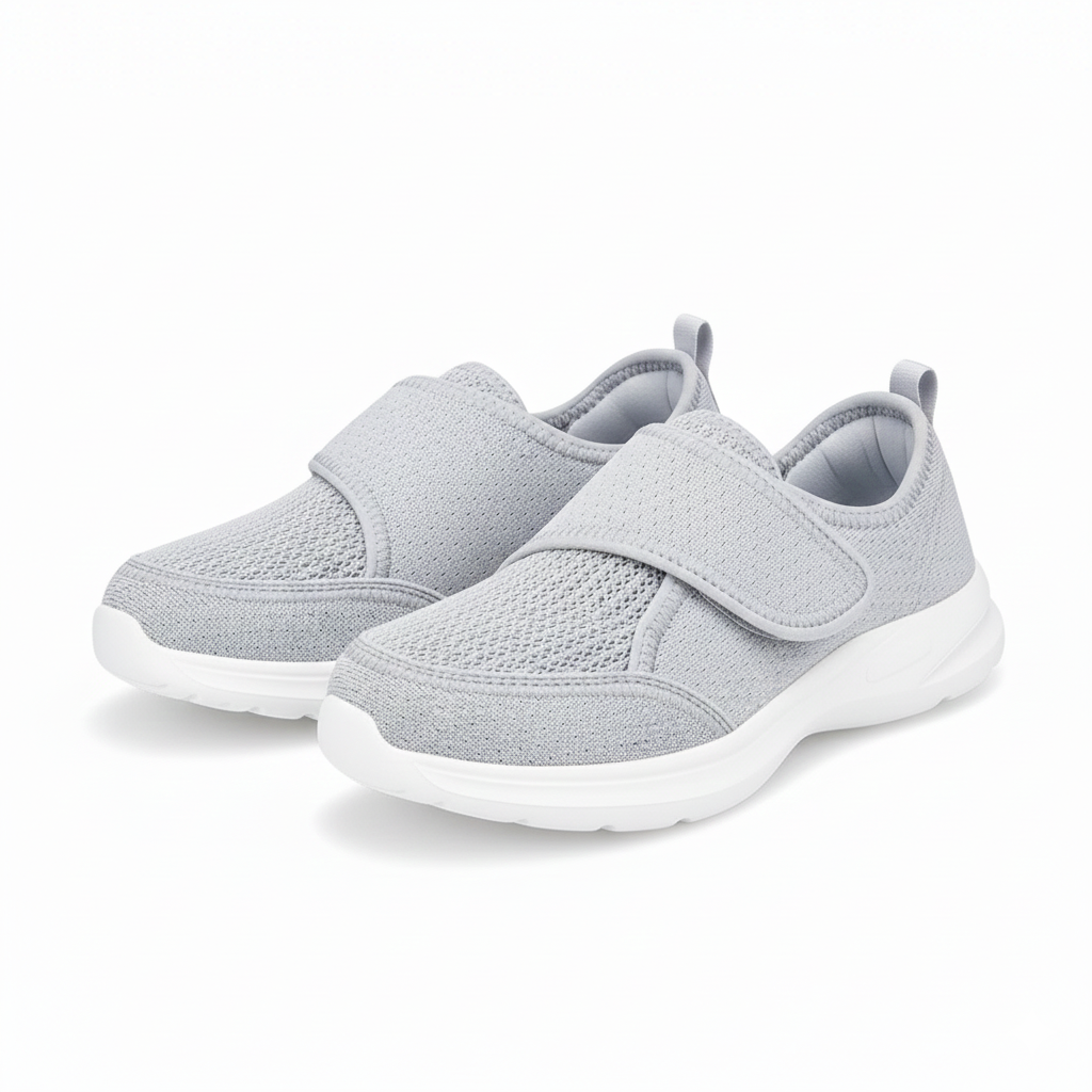 Chaussures Extra Larges Femme Homme avec Fermeture Velcro pour Pieds Larges
