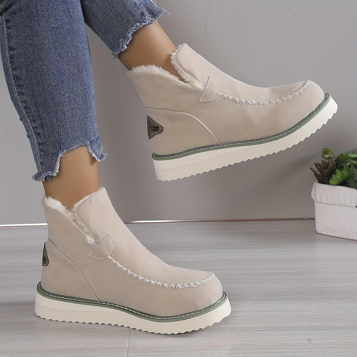 Chaussures d’Hiver Femme à Enfiler – Modèle Chaud, Textile Doux et Coupe Confort – Usage Quotidien