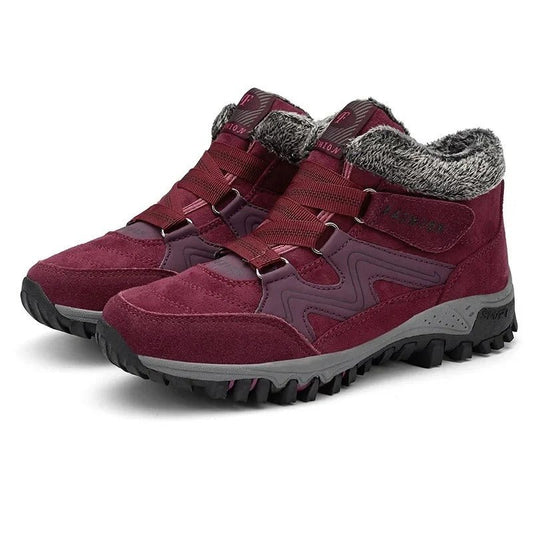 Femmes Hommes Chaussures d'Hiver Doublées Fermeture Velcro Antidérapantes